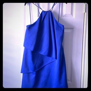 Halston Heritage electric blue cocktail dress 12